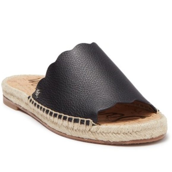 Sam Edelman Shoes - New Sam Edelman Leather Espadrille Slide Sandal